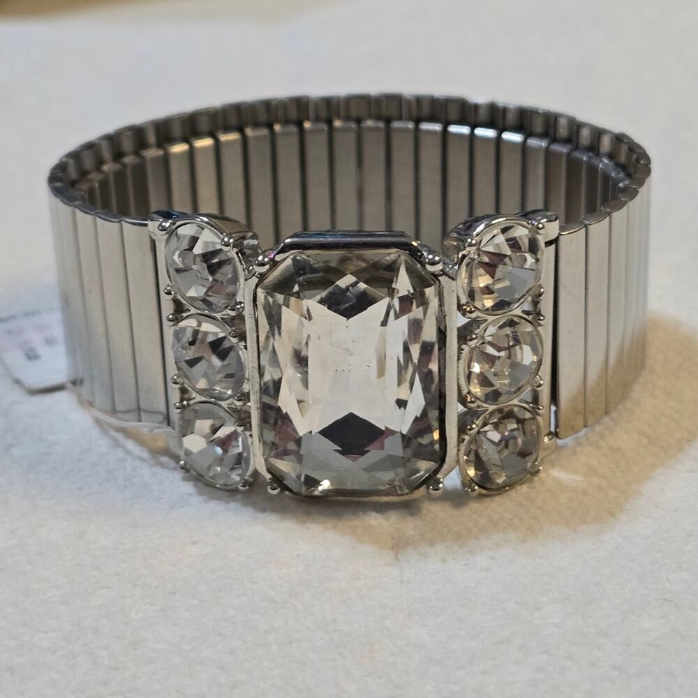 Lia Sophia‎ Front Row Crystal Jeweled Statement Bracelet New!